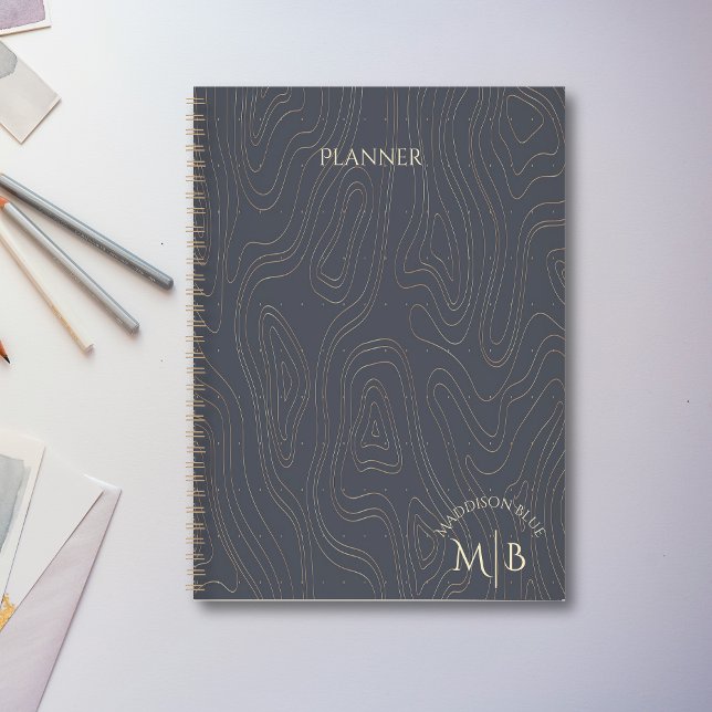 Blank Gray Abstract Personalized Planner  (Creator Uploaded)