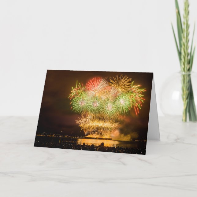 Blank greeting card - Celebration Firework (Front)