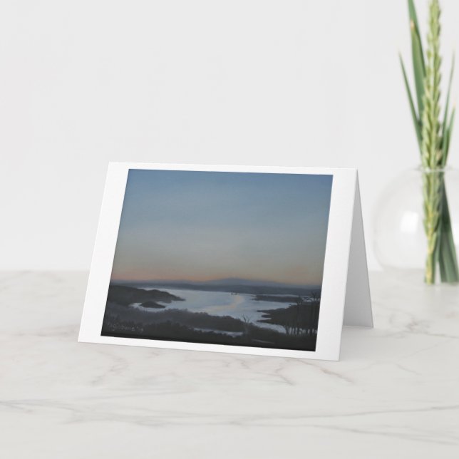 Blank Greeting Card Hudson River Landscape (Front)
