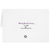 Blank Greeting card Red Admiral Butterfly (Back Horizontal)