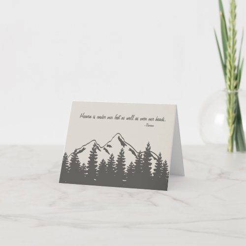 Blank Greeting Card Rustic Outdoor Adventure Quote