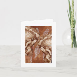 Blank Greeting Notecard Victorian Putti Angels