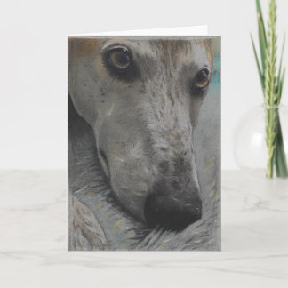 Blank Greyhound Greeting Card