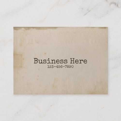 Blank Grungy Antique Stained Parchment Background Business Card
