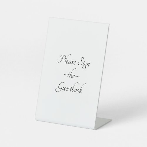 Blank Guestboo Table Sign Add images and text Pedestal Sign