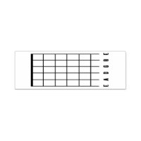 BLANK GUITAR CHORD RUBBER STAMP