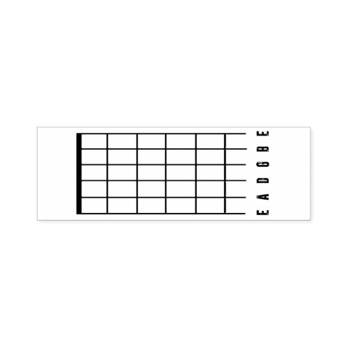 BLANK GUITAR CHORD RUBBER STAMP