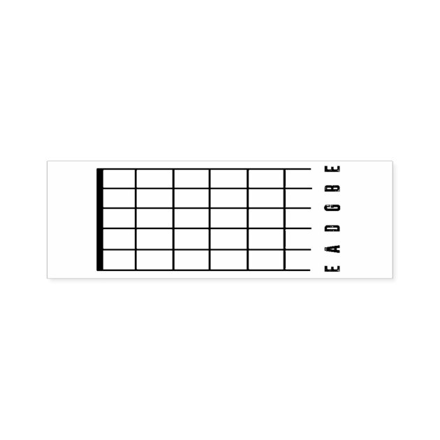 BLANK GUITAR CHORD RUBBER STAMP Zazzle