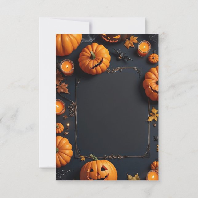 Blank Halloween Invitation Card (Front)