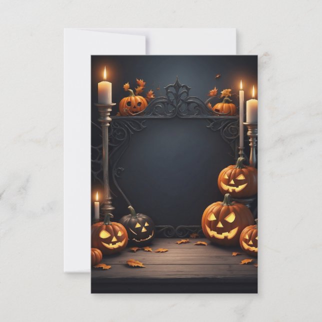 Blank Halloween Invitation Card (Front)