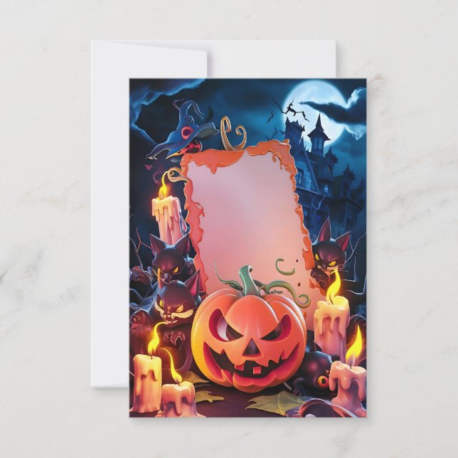 Blank Halloween Invitation Card (Front)