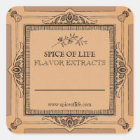 Blank Handmade Flavor Extract Labels