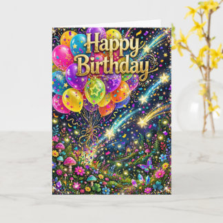 Blank happy birthday card