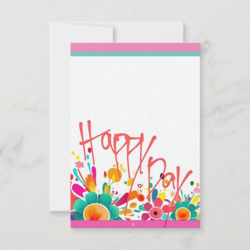 blank happy Day note card thank you note 