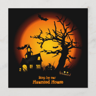 Blank Haunted House Halloween  Invitations