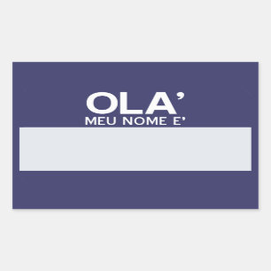 Blank Hello My Name Is ... Customizable Rectangular Sticker