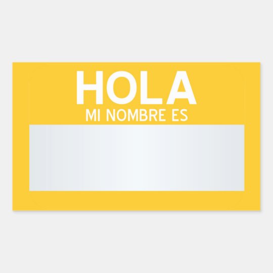 Blank Hello My Name Is ... Customizable Rectangular Sticker | Zazzle.com