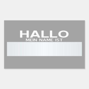 Blank Hello My Name Is ... Customizable Rectangular Sticker