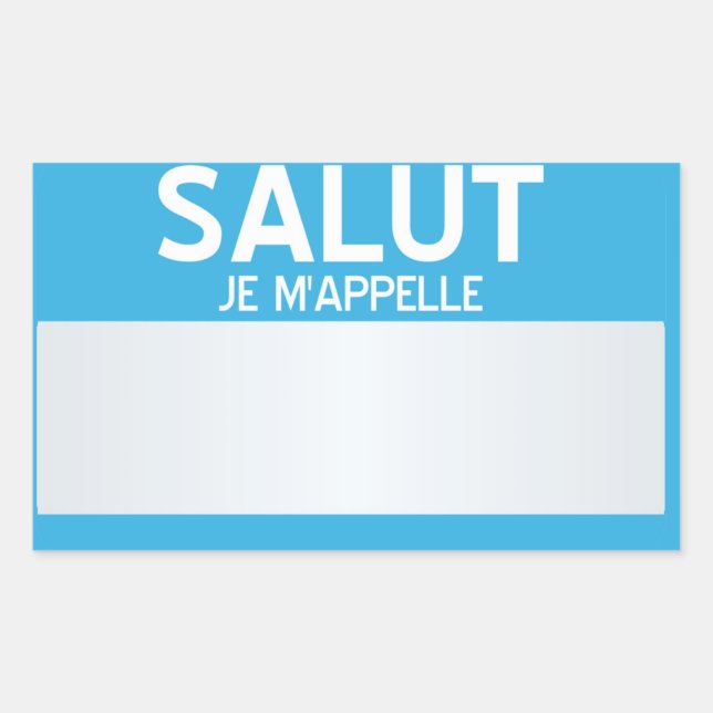 Blank Hello My Name Is ... Customizable Rectangular Sticker (Front)