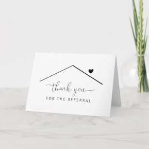 Blank Home Referral Thank You Card