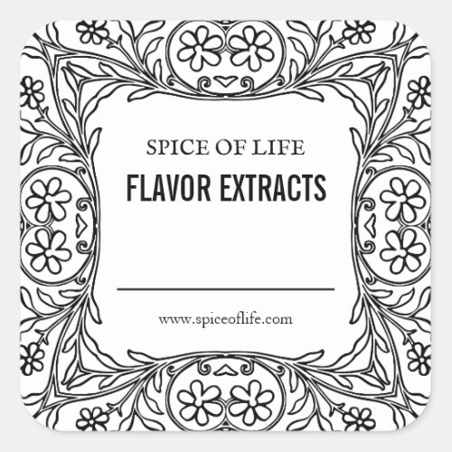 Blank Homemade Flavor Extract Labels