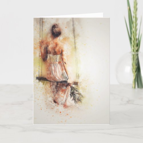 Blank Inside Any Occasion Watercolor Holiday Card
