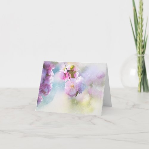 Blank Inside Any Occasion Watercolor Personalize Holiday Card