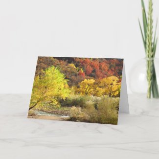 Blank Inside Autumn in Zion Greeting Card