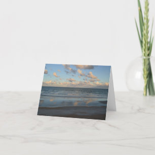 Blank Inside, Calm Beach Water's Edge At Sunrise Card
