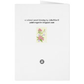 Blank inside floral card to customize personalize (Back)
