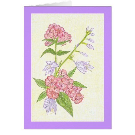 Blank inside floral card to customize personalize (Front)