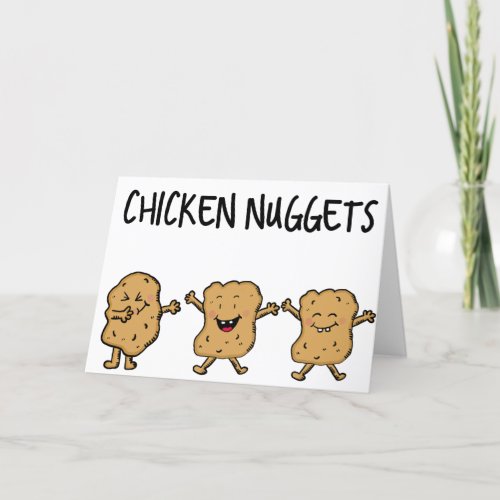 Blank Inside Funny Chicken Nuggets Holiday Card