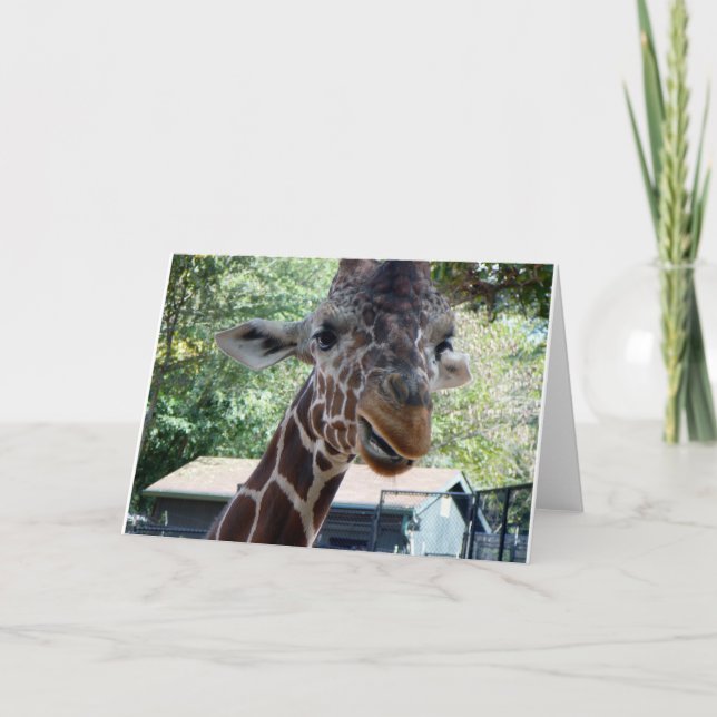Blank inside giraffe Greeting card (Front)