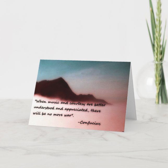 Blank inside greeting card with quote (Front)