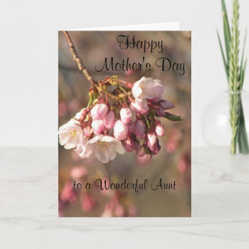 Blank Inside Happy Mothers Day Card for Aunt
