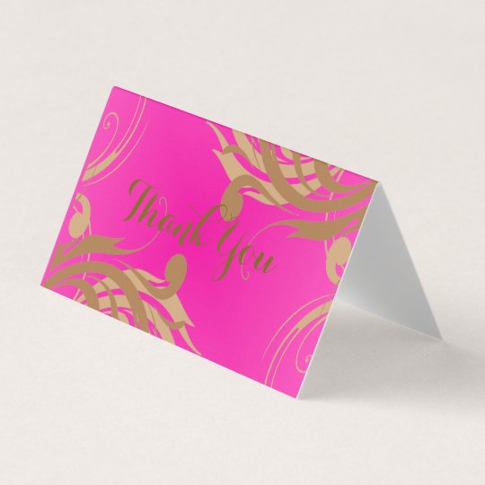 Blank Inside Hot Pink Thank You Cards Zazzle