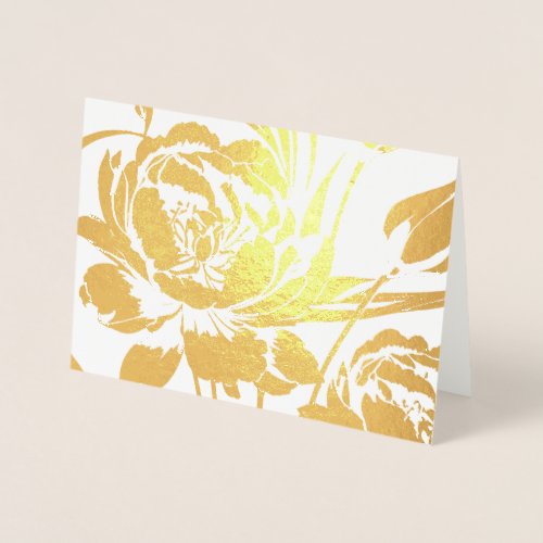 Blank Inside Lily Foil Card