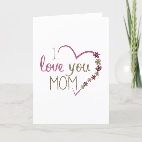Blank Inside Mothers Day Mom Holiday Card