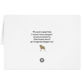 Blank Inside Sewing Horses Card (Back Horizontal)
