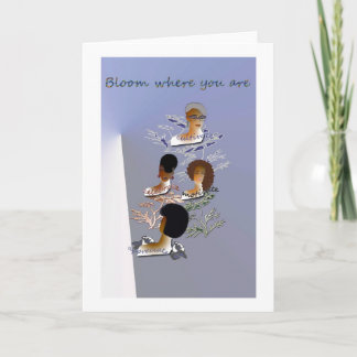 Blank inspirational greeting card