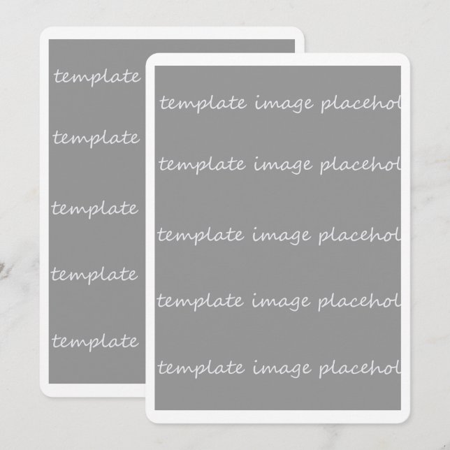 Blank Invitation Card Size 5x7 Add your own images (Front/Back)