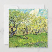 blank invitation. van Gogh Orchard in Blossom (Back)