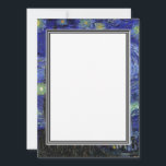 blank invitation, van Gogh starry night Invitation<br><div class="desc">blank invitation for weddings,  anniversary,  graduation,  etc.. Designed from Vincent van Gogh's famous painting - Starry Night.</div>