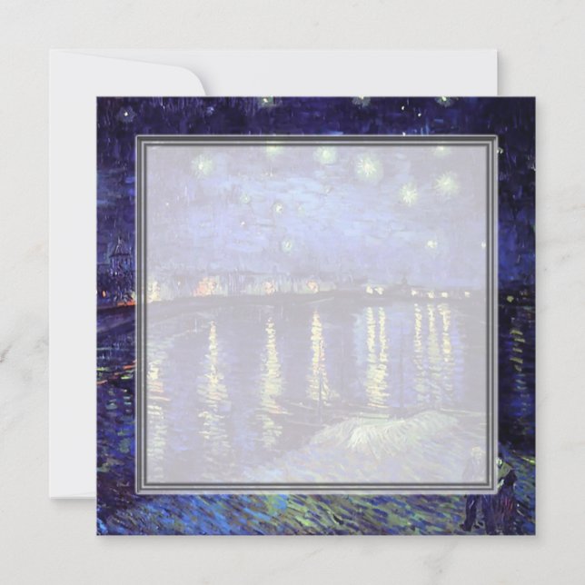 blank invitation, van Gogh starry night Invitation (Front)
