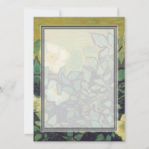 Blank invitation, Van Gogh Wild Roses Invitation