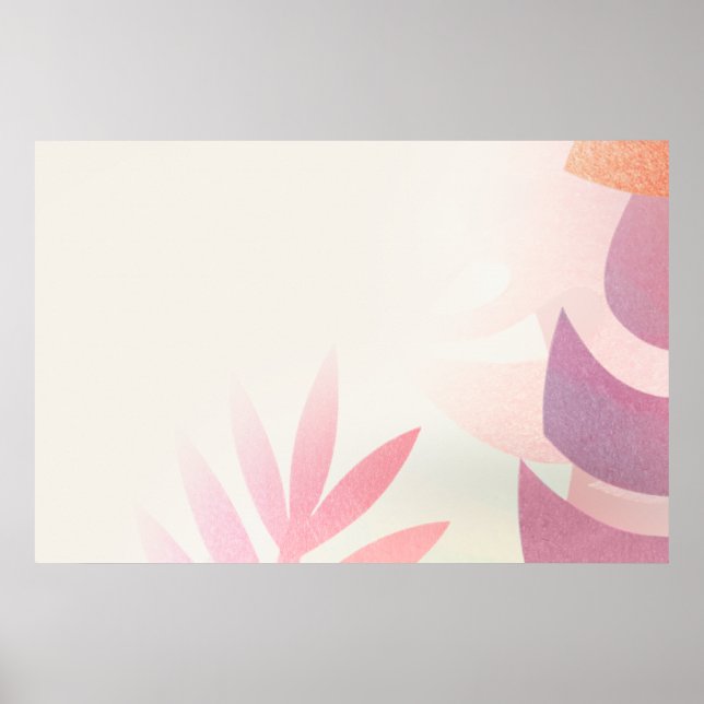 Blank leafy monstera frame poster (Front)