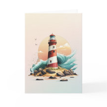 Blank Lighthouse Greeting Card #2
