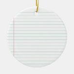 Blank Lined Paper Ceramic Ornament at Zazzle