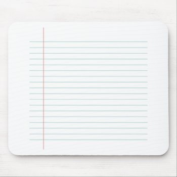 Blank Lined Paper Mouse Pad by The_Everything_Store at Zazzle