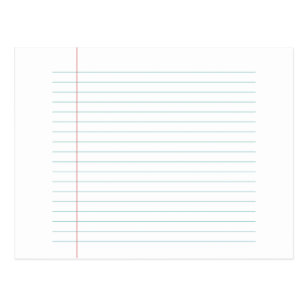 Lined Paper Postcards - No Minimum Quantity | Zazzle